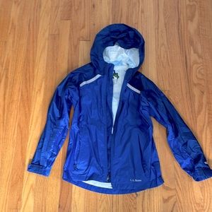 Blue L.L. Bean Waterproof Rain Jacket
